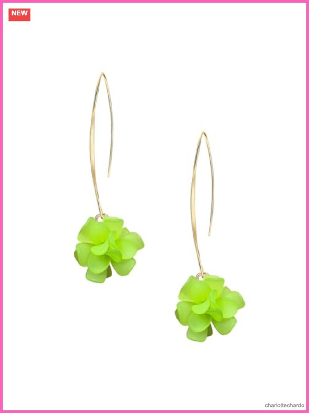 Resin Flower Cluster Ball Earrings Lightweight Dainty Floral Petal Party Jewelry